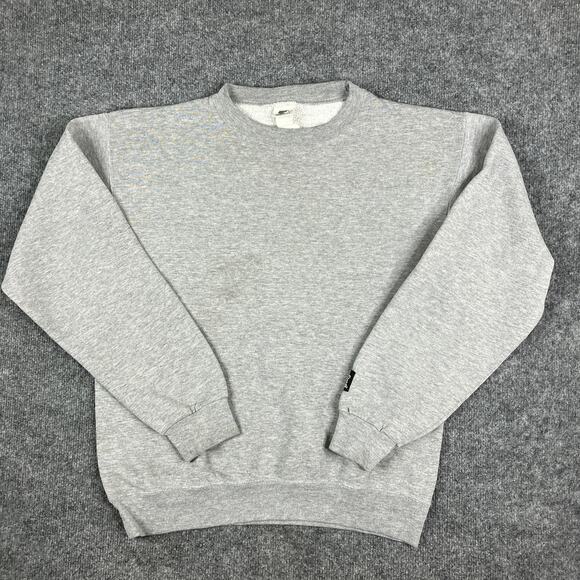 Starter Crewneck Sweatshirt Mens L Gray Plain Pullover Classic Athletic Vintage - Picture 1 of 7